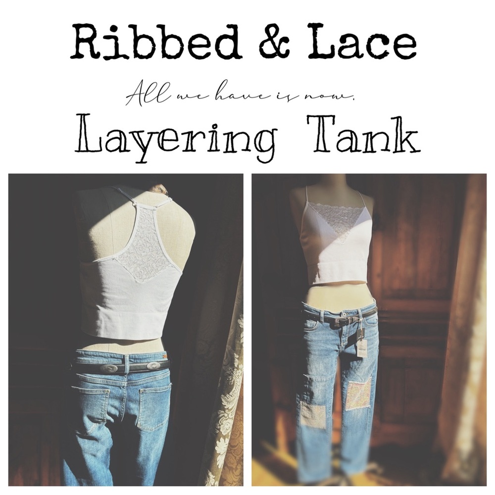 Lace Ribbed Tank